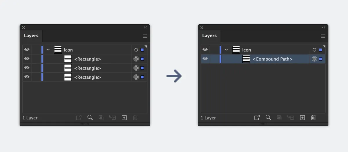 Example of how to combine shape in Illustrator