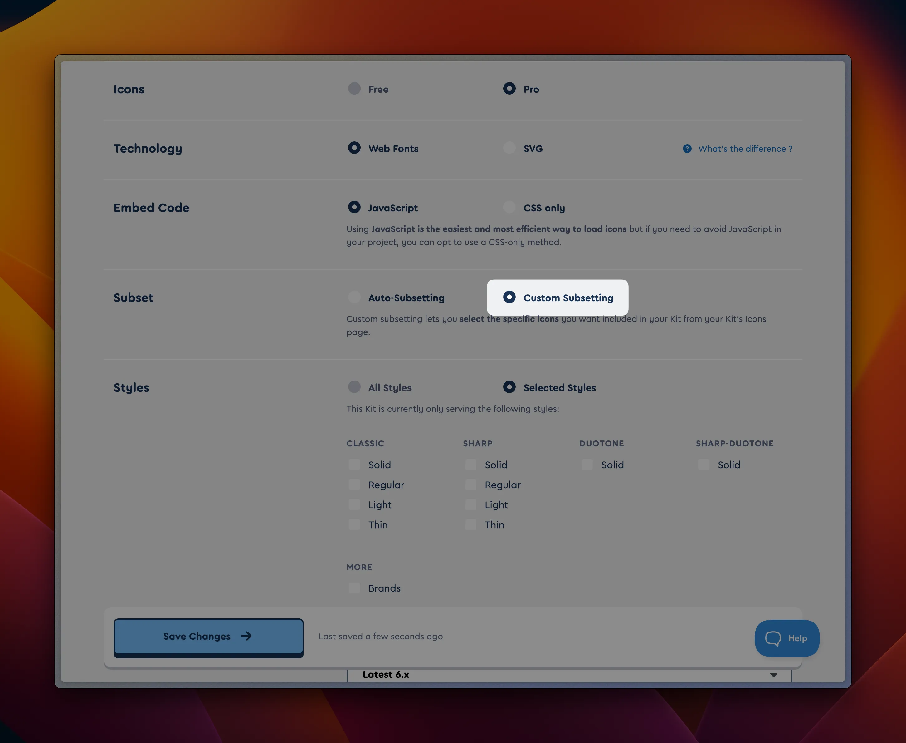 Update settings to optimize your Kit